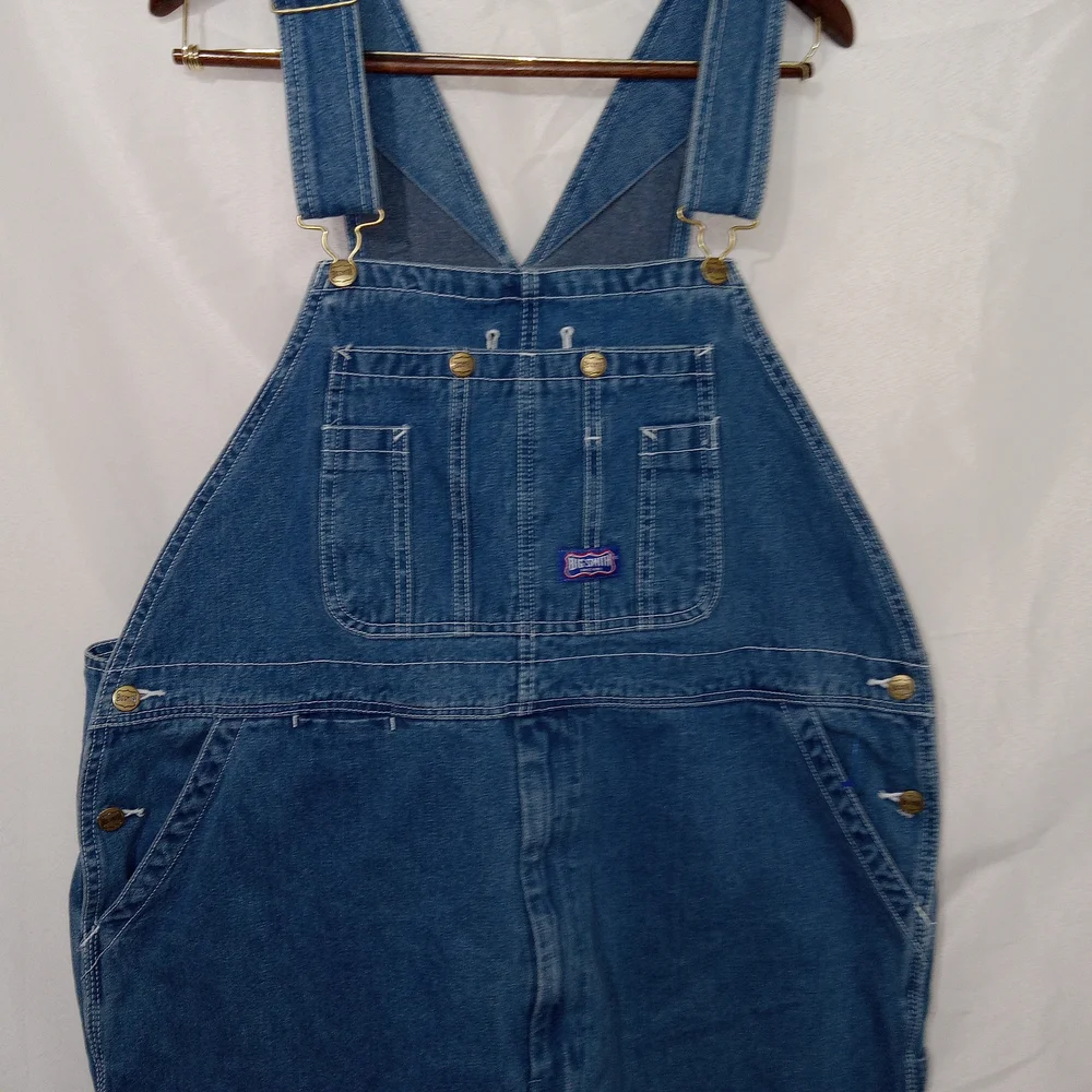Big Smith Liberty Men’s Overalls Denim Bibs Size 44x30 Carpenter Farmer Chore